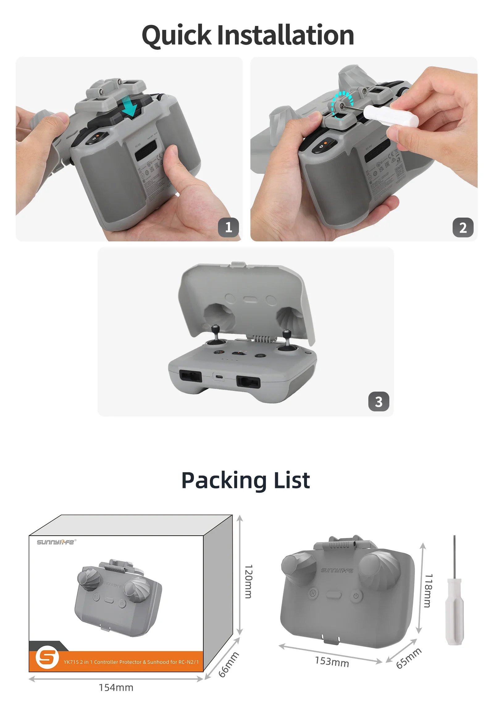 Pelindung Kontroler 2 in 1 Sun - Drone Joystick Cover ulasan dan harga